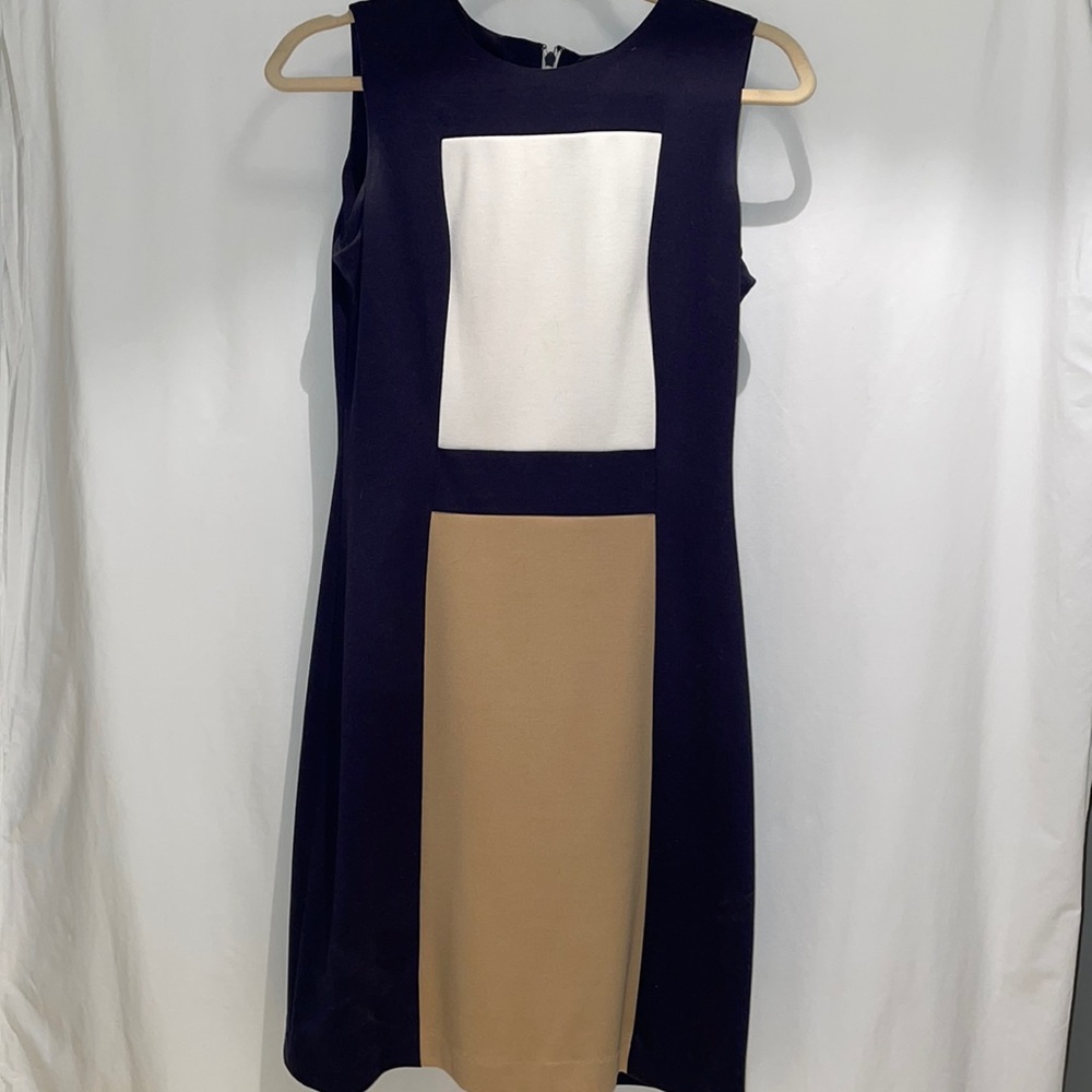 Calvin Klein Color-block Sheath Dress - Size 4